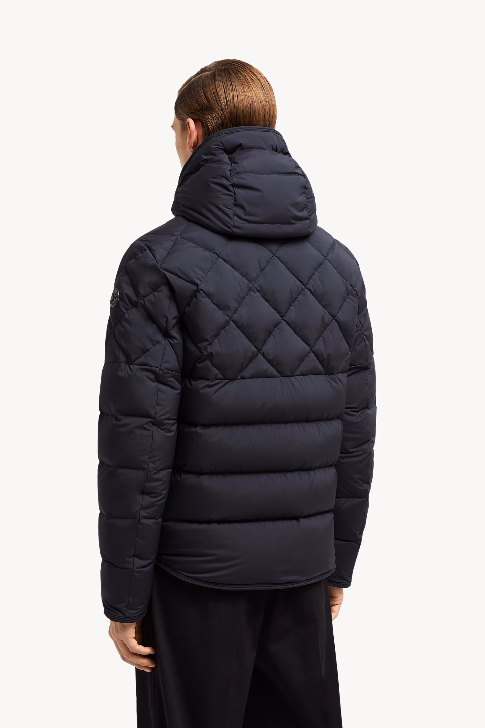 Cecaud Hooded Short Down Jacket Men Navy Blue Moncler 5